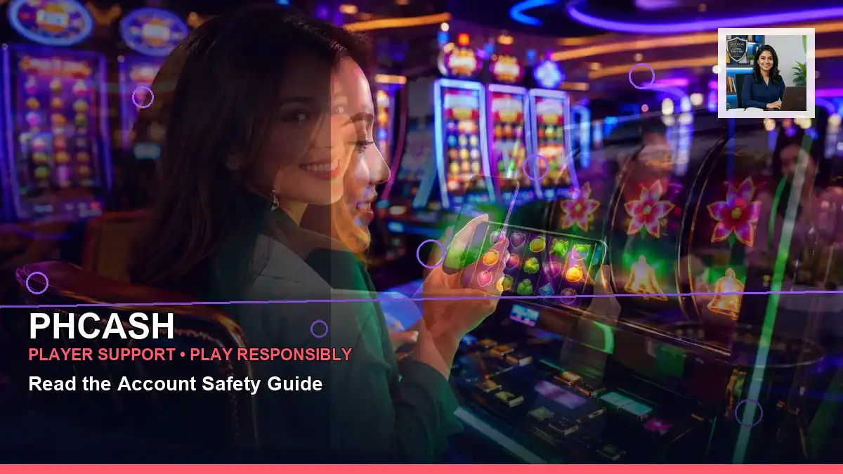 A PHCASH night-out scene showing fantasy-style online slot games for Philippine players