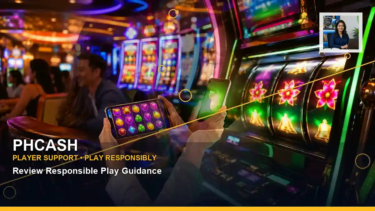 PHCASH gold-themed slot games arranged in a layered collage for Philippine players
