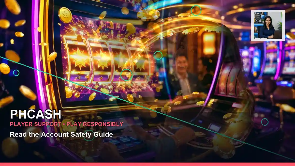 PHCASH texas holdem information for Philippine users, featuring mobile gameplay and layered casino visuals